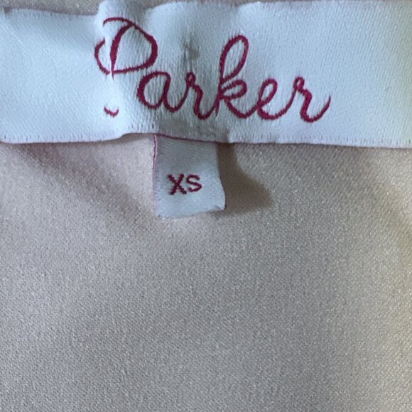 PARKER Eve Combo Sleeveless Layered Dress in Blush Pink Silk Sz XS - Picture 8 of 13